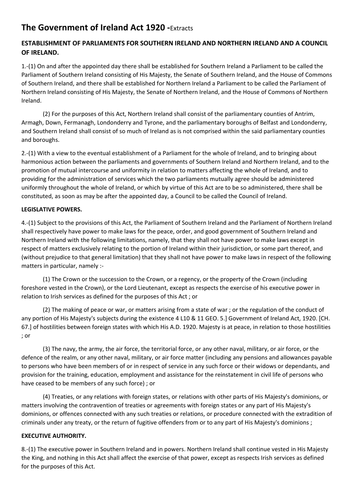 The Government of Ireland Act and the AngloIrish Treaty lesson