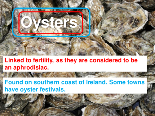 OCR GCE H074 Literature Poetry - 'Oysters' by Seamus Heaney.