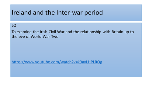 Ireland and the Inter-war period