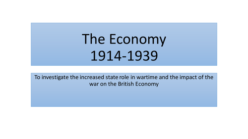 The British Economy after WW1