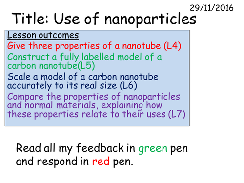 C3 1.2 Uses of nanoparticles