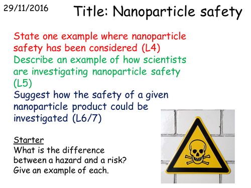 C3 1.4 Nanoparticle safety