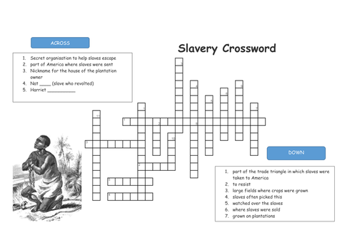 Slavery Crossword Starter | Teaching Resources