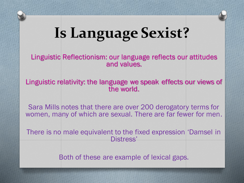 Sexist language essay image