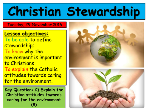 EDUQAS 2016 Religious Education Route B Theme 1.1 Catholic Teachings on Stewardship