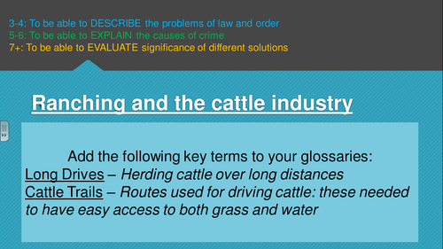 Growth of the cattle industry and ranching after the Civil War (Edexcel: American West 2.2)