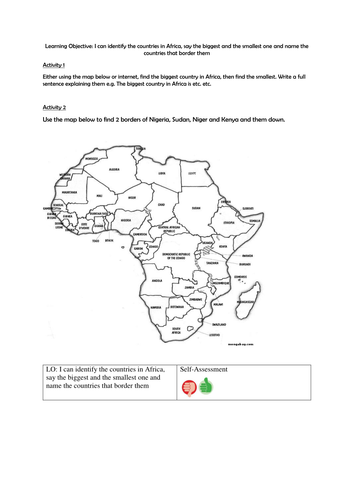Africa For Geography | Teaching Resources