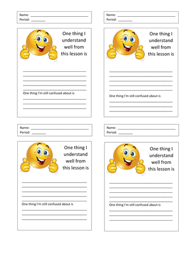 Emoji Exit Tickets