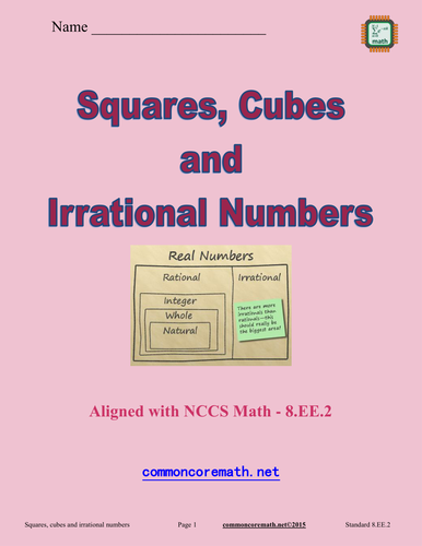Squares, Cubes and Irrational Numbers - 8.EE.2
