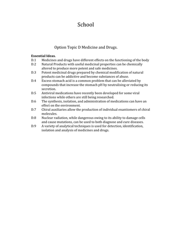 Medicine and Drug development  lesson