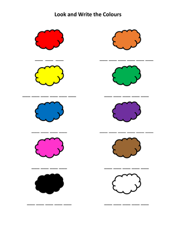 KS1 / Nursery Colours Activity - 3 Worksheets