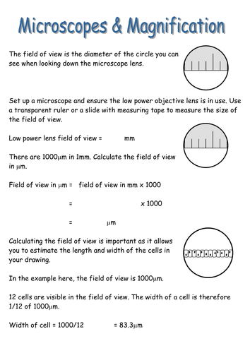 microscopes-field-of-view-magnification-teaching-resources