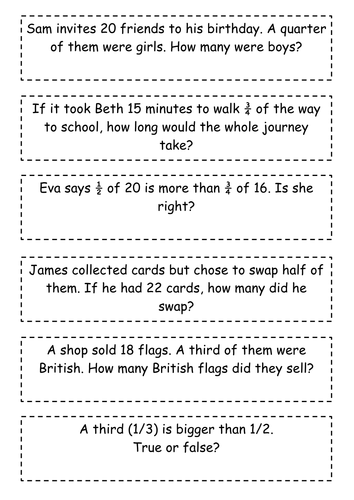 Year 2 - I Can Maths Games - Fraction of Number - New Curriculum ...