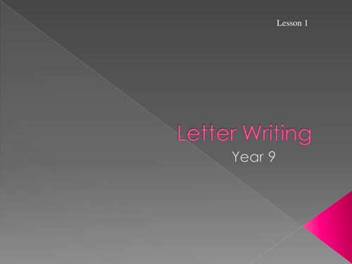 Mini Letter Writing Scheme KS3 Formal & Informal - 2 weeks