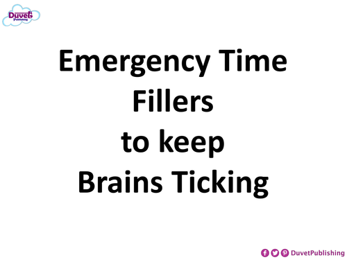 Emergency Time Fillers Which Will Make You Look Well Prepared