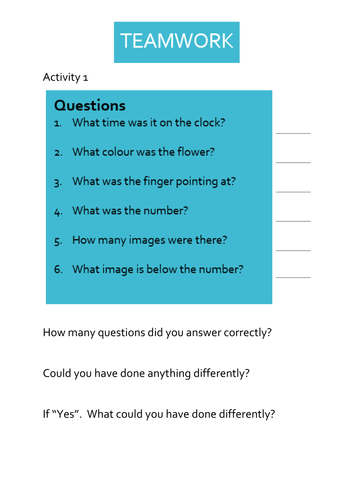 Teamwork | Teaching Resources