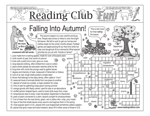 Falling Into Autumn Two-Page Activity Set