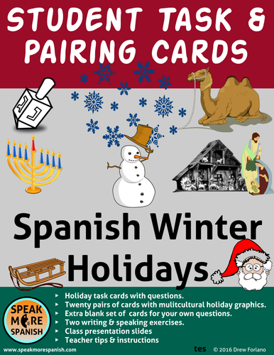 Spanish Christmas, Los Reyes Magos and Other Winter Holidays Task Cards and More - Navidades