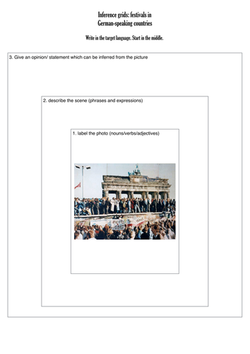 GCSE Speaking preparation - Festivals in German-speaking countries