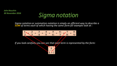 Sigma notation