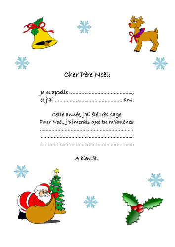 Lettre Au Pere Noel P 1 Teaching Resources