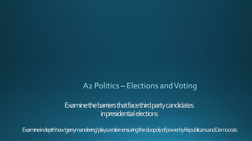 What are the barriers to candidates from third parties being successful in American elections?