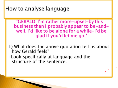 NEW GCSE 9-1 WJEC AN INSPECTOR CALLS - COMPARING GERALD AND MR BIRLING