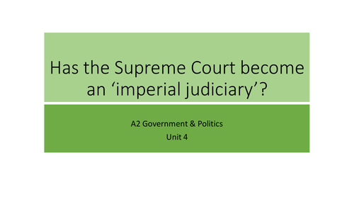 Has the US Supreme Court become imperial in nature?