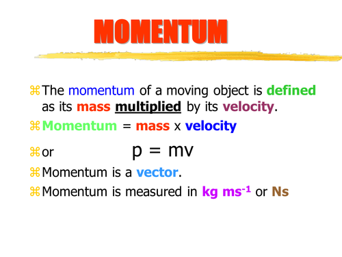 Physics - Momentum! | Teaching Resources