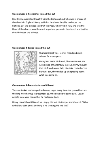 Why was the king being whipped- Henry II and Thomas Becket