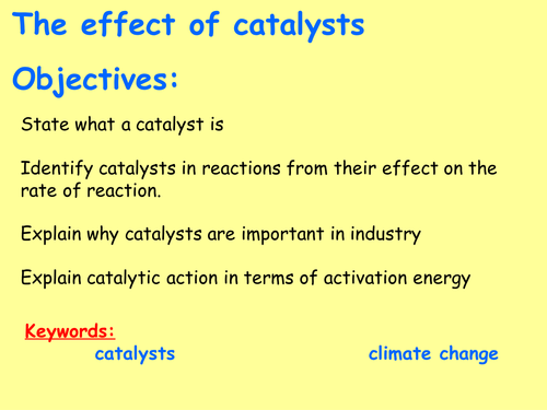 AQA C6.4 (New GCSE Spec 4.6 - exams 2018) – The effect of catalysts