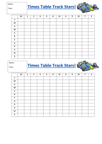 15 different simple x12 multiplication grids