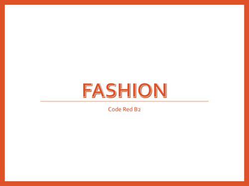 Beauty & Fashion - ESL Conversation Lesson