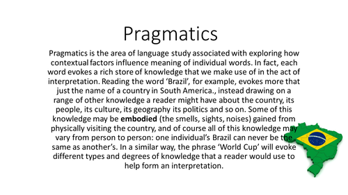 A Level Revision on Pragmatics