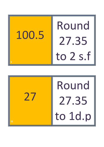 Decimal Places & Significant Figures Loop Cards