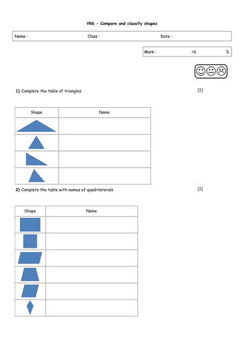 5 SATS style year 6 tests based on fraction objectives