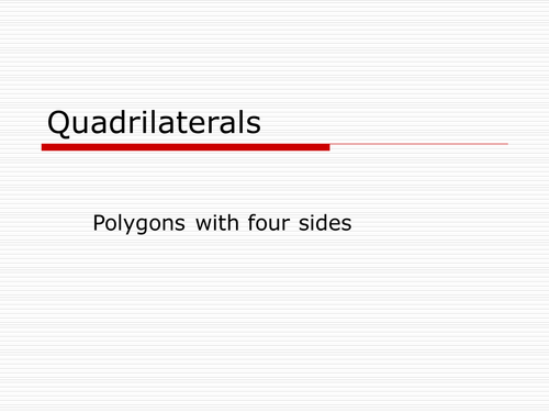 Year 5 Quadrilaterals revision