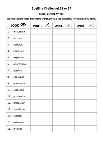 KS3 Spelling - SSION or SION by kelcasper - Teaching Resources - Tes