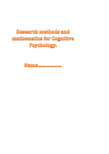 Cognitive psychology research methods. edexcel AS Level. christina brain