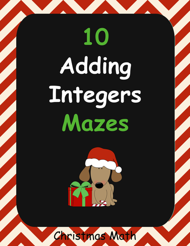 Christmas Math: Adding Integers Maze