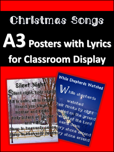 Christmas Songs (A3 Posters for Classroom Display)