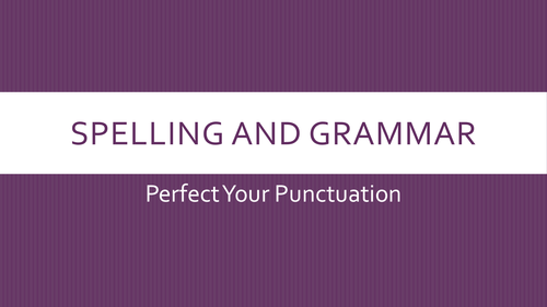 spelling, grammar and punctuation quiz