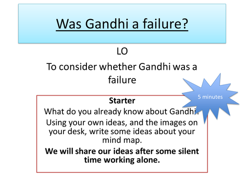 Was Gandhi a failure - A Level History