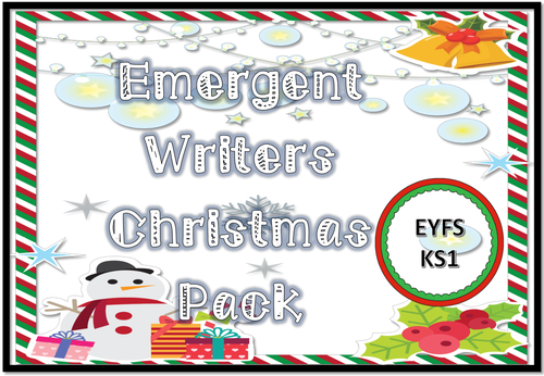 Emergent Writers (Christmas Keywords) Writing Pack for EYFS/KS1