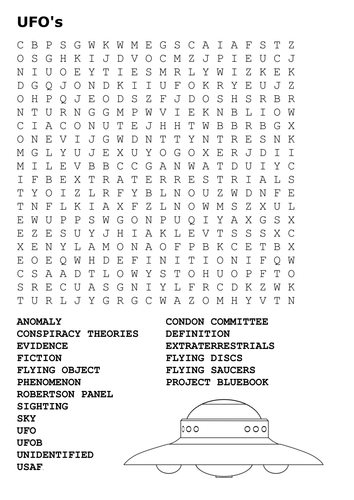 UFO Word Search