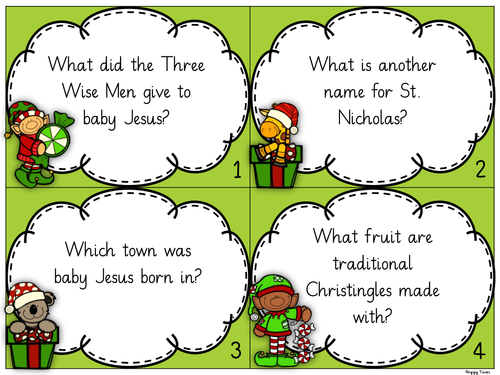 Christmas Quiz Task Cards