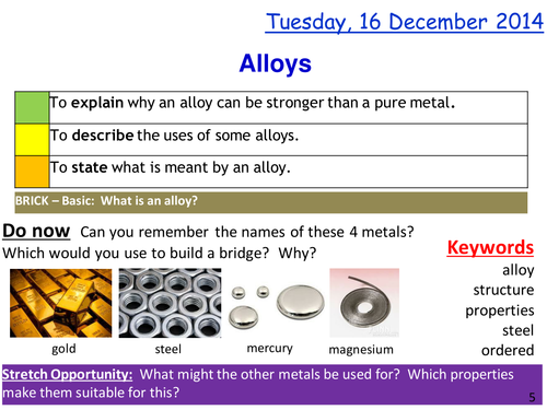 metal alloys