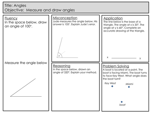 Mastery Maths - Angles - Drawing and Measuring Angles