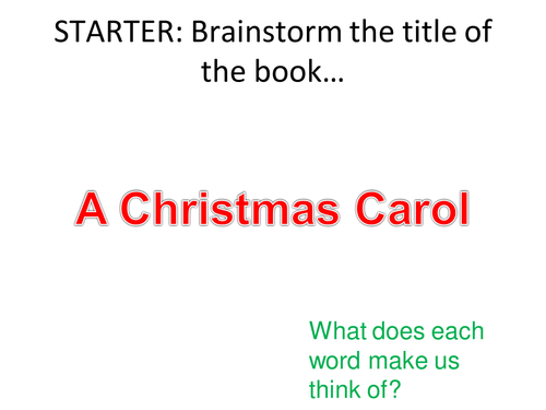 A Christmas Carol - Stave One - GCSE NEW 1-9 SPEC