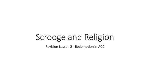 PP Lesson activity exploring Scrooge's redemption in ACC